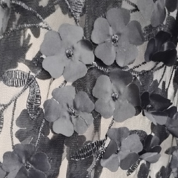 *NWT House Of Harlow 1960 Black Sheer Floral Romantic Whimsy Applique Kimono - Picture 6 of 12